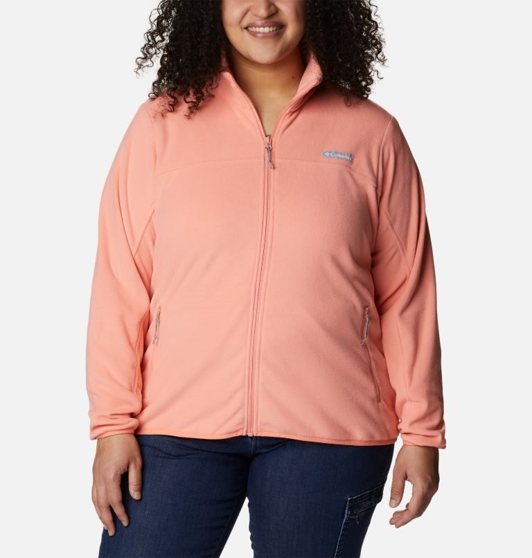 Women\'s Columbia Ali Peak Full Zip Fleece Jackets Coral | Plus Size CA-C14CL